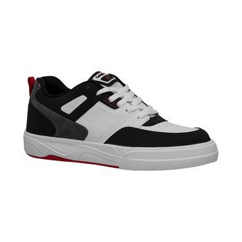 Tenis-Casual-Preto-Branco-e-Vermelho-Pontos-de-Cor-|-Logus-Tamanho--36---Cor--BRANCO-0